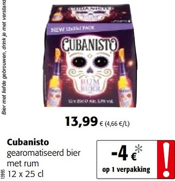 Promoties Cubanisto gearomatiseerd bier met rum - Cubanisto - Geldig van 18/07/2018 tot 31/07/2018 bij Colruyt