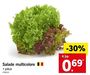 Promoties Salade multicolore - Huismerk - Lidl - Geldig van 23/07/2018 tot 28/07/2018 bij Lidl