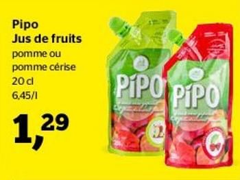 Promoties Pipo jus de fruits - Pipo - Geldig van 19/07/2018 tot 25/07/2018 bij Spar