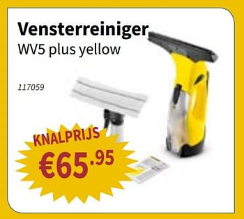 Promoties Kärcher vensterreiniger wv5 plus yellow - Kärcher - Geldig van 19/07/2018 tot 01/08/2018 bij Cevo Market