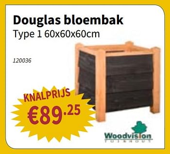 Promoties Douglas bloembak - Woodvision - Geldig van 19/07/2018 tot 01/08/2018 bij Cevo Market
