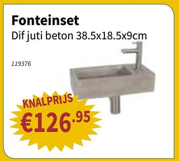 Promoties Fonteinset dif juti beton - Huismerk - Cevo - Geldig van 19/07/2018 tot 01/08/2018 bij Cevo Market