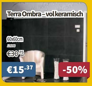 Promoties Terra ombra vol keramisch - Huismerk - Cevo - Geldig van 19/07/2018 tot 01/08/2018 bij Cevo Market