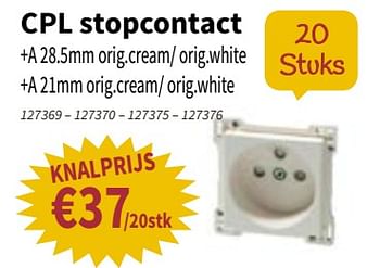 Promoties Cpl stopcontact - Huismerk - Cevo - Geldig van 19/07/2018 tot 01/08/2018 bij Cevo Market