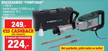 Promoties Powerplus breekhamer powp3060 - Powerplus - Geldig van 18/07/2018 tot 29/07/2018 bij Hubo