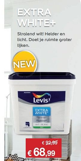 Promoties Levis extra white+ - Levis - Geldig van 18/07/2018 tot 29/07/2018 bij Hubo