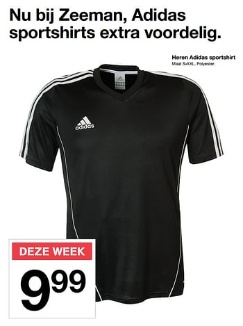 Promoties Heren adidas sportshirt - Adidas - Geldig van 21/07/2018 tot 28/07/2018 bij Zeeman