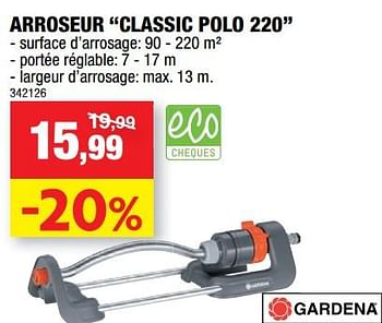 Promoties Arroseur classic polo 220 - Gardena - Geldig van 18/07/2018 tot 29/07/2018 bij Hubo