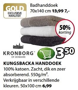 Promoties Kungsbacka badhanddoek - Kronborg - Geldig van 16/07/2018 tot 31/07/2018 bij Jysk
