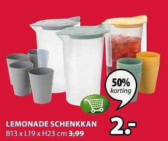Promoties Lemonade schenkkan - Huismerk - Jysk - Geldig van 16/07/2018 tot 31/07/2018 bij Jysk