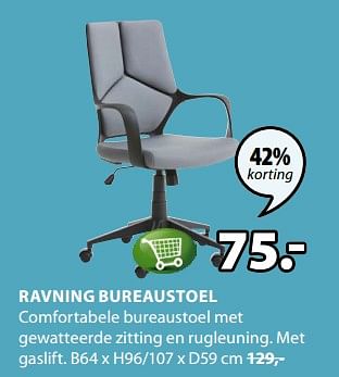 Promoties Ravning bureaustoel - Huismerk - Jysk - Geldig van 16/07/2018 tot 31/07/2018 bij Jysk
