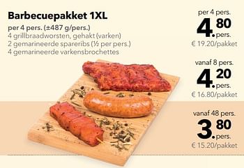 Promotions Barbecuepakket 1xl - Huismerk - Buurtslagers - Valide de 20/07/2018 à 02/08/2018 chez Buurtslagers