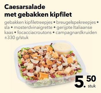 Promotions Caesarsalade met gebakken kipfilet - Huismerk - Buurtslagers - Valide de 20/07/2018 à 02/08/2018 chez Buurtslagers