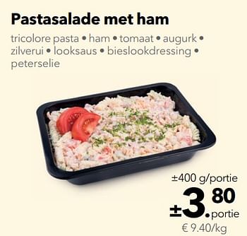 Promoties Pastasalade met ham - Huismerk - Buurtslagers - Geldig van 20/07/2018 tot 02/08/2018 bij Buurtslagers