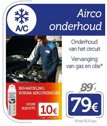 Promoties Airco onderhoud - Huismerk - Auto 5  - Geldig van 18/07/2018 tot 15/08/2018 bij Auto 5