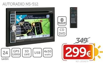 Promoties Autoradio ns-512 norauto - Norauto - Geldig van 18/07/2018 tot 15/08/2018 bij Auto 5
