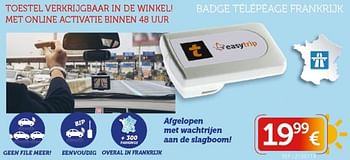 Promoties Badge télépéage frankrijk - Huismerk - Auto 5  - Geldig van 18/07/2018 tot 15/08/2018 bij Auto 5