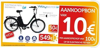 Promoties Wayscral elektrische fiets easyway e1 zwart - Wayscrall - Geldig van 18/07/2018 tot 15/08/2018 bij Auto 5