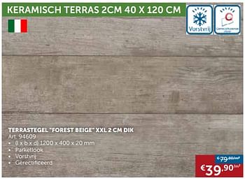 Promoties Terrastegel forest beige xxl - Huismerk - Zelfbouwmarkt - Geldig van 24/07/2018 tot 20/08/2018 bij Zelfbouwmarkt