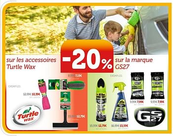 Promoties -20% sur les accessoires turtle wax - Turtle wax - Geldig van 18/07/2018 tot 15/08/2018 bij Auto 5