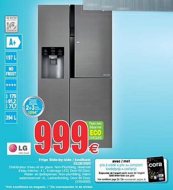 LG - Réfrigérateur américain GSJ361DIDV