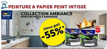 Promotions Peinture + papier peint intissé - Levis - Valide de 24/07/2018 à 20/08/2018 chez Zelfbouwmarkt
