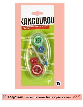 Promotions Kangourou roller de correction - Kangourou - Valide de 26/07/2018 à 05/09/2018 chez Dreamland