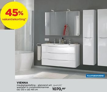 Promoties Vienna badkamermeubelen meubelopstelling - Storke - Geldig van 01/08/2018 tot 02/09/2018 bij X2O