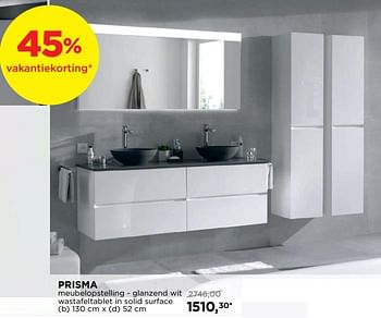 Promoties Prisma badkamermeubelen meubelopstelling - Storke - Geldig van 01/08/2018 tot 02/09/2018 bij X2O