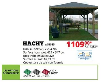 Promotions Kiosques en bois hachy - Produit maison - Dema - Valide de 01/07/2018 à 31/12/2018 chez Dema