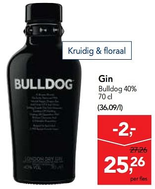 Promoties Gin bulldog - Bulldog - Geldig van 01/08/2018 tot 14/08/2018 bij Makro