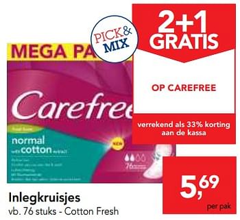 Promoties Inlegkruisjes cotton fresh - Fresh - Geldig van 01/08/2018 tot 14/08/2018 bij Makro