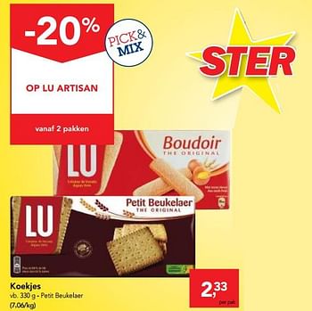 Promoties Lu koekjes petit beukelaer - Lu - Geldig van 01/08/2018 tot 14/08/2018 bij Makro