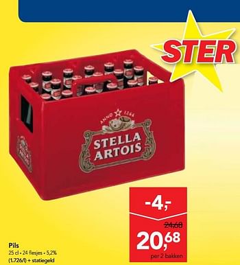 Promotions Pils - Stella Artois - Valide de 01/08/2018 à 14/08/2018 chez Makro