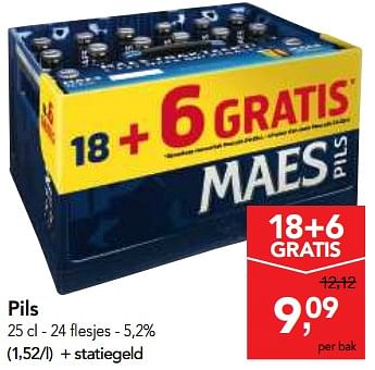 Promoties Pils - Maes - Geldig van 01/08/2018 tot 14/08/2018 bij Makro