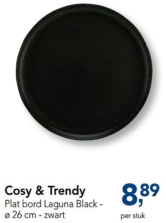 Promoties Cosy + trendy plat bord laguna blac - Cosy & Trendy - Geldig van 01/08/2018 tot 14/08/2018 bij Makro