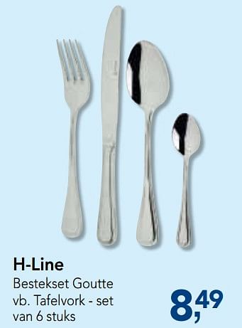draaipunt methodologie toekomst H-line H-line bestekset goutte tafelvork - Promotie bij Makro