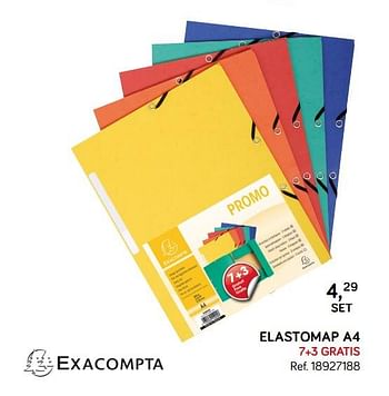 Promoties Exacompta elastomap a4 - Exacompta - Geldig van 31/07/2018 tot 11/09/2018 bij Supra Bazar