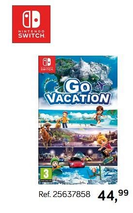 Promoties Nintendo switch go vacation - Nintendo - Geldig van 31/07/2018 tot 11/09/2018 bij Supra Bazar