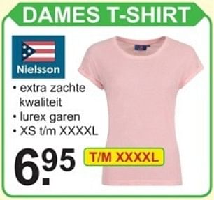 Promoties Dames t-shirt - Nielsson - Geldig van 30/07/2018 tot 18/08/2018 bij Van Cranenbroek