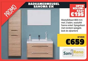 Promoties Badkamermeubel sanoma eil - Huismerk - Bouwcenter Frans Vlaeminck - Geldig van 01/08/2018 tot 31/08/2018 bij Bouwcenter Frans Vlaeminck