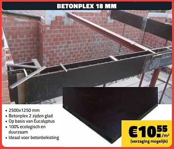Promoties Betonplex 18mm - Huismerk - Bouwcenter Frans Vlaeminck - Geldig van 01/08/2018 tot 31/08/2018 bij Bouwcenter Frans Vlaeminck