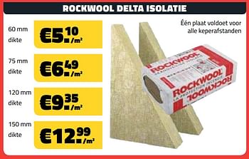 Promoties Rockwool delta isolatie - Rockwool - Geldig van 01/08/2018 tot 31/08/2018 bij Bouwcenter Frans Vlaeminck