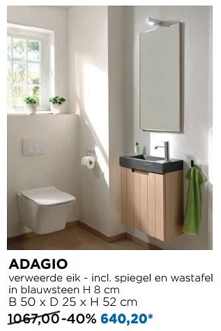 Promoties Adagio toiletmeubelen - Balmani - Geldig van 01/08/2018 tot 02/09/2018 bij X2O