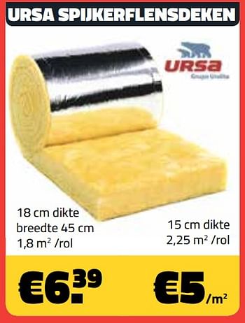 Promoties Ursa spijkerflensdeken - Ursa - Geldig van 01/08/2018 tot 31/08/2018 bij Bouwcenter Frans Vlaeminck
