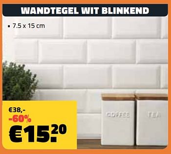 Promoties Wandtegel wit blinkend - Huismerk - Bouwcenter Frans Vlaeminck - Geldig van 01/08/2018 tot 31/08/2018 bij Bouwcenter Frans Vlaeminck