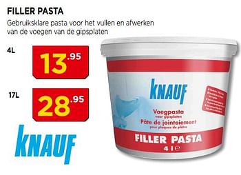 Promotions Filler pasta - Knauf - Valide de 01/08/2018 à 31/08/2018 chez Bouwcenter Frans Vlaeminck