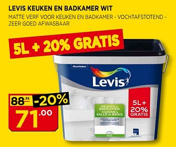 Promotions Levis keuken en badkamer wit - Levis - Valide de 01/08/2018 à 31/08/2018 chez Bouwcenter Frans Vlaeminck