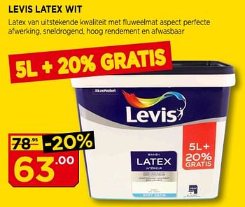 Promotions Levis latex wit - Levis - Valide de 01/08/2018 à 31/08/2018 chez Bouwcenter Frans Vlaeminck