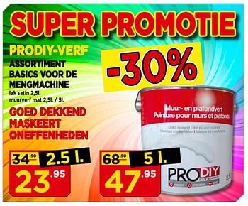 Promotions Prodiy-verf - Prodiy - Valide de 01/08/2018 à 31/08/2018 chez Bouwcenter Frans Vlaeminck